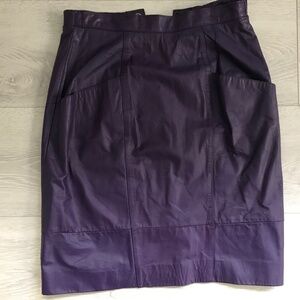 Vtg Leather Skirt Size 6